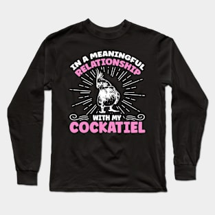 Cockatiel Parrot Bird Design for a Cockatiel birder Long Sleeve T-Shirt